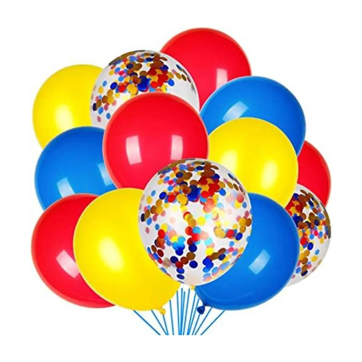 Globos de látex rojos amarillos y azules con globos de_1