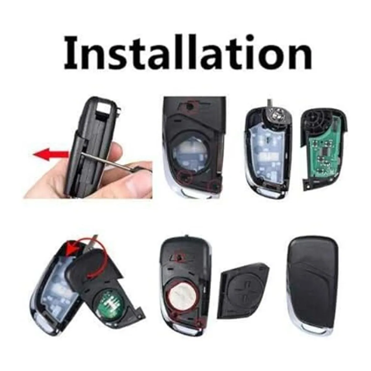 Keyecu Carcasa para llave con 5 botones y mando a_4