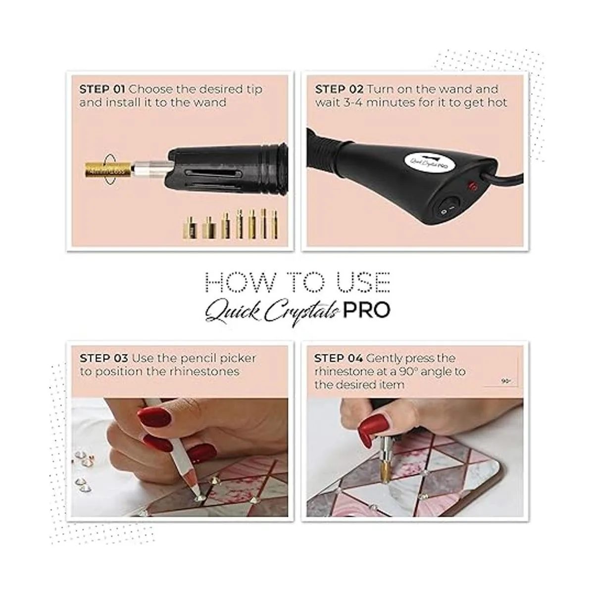Quick Crystals Pro Aplicador de termofijación kit_5
