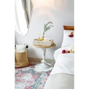 Mkono Bandeja decorativa para macramé canasta bohemia