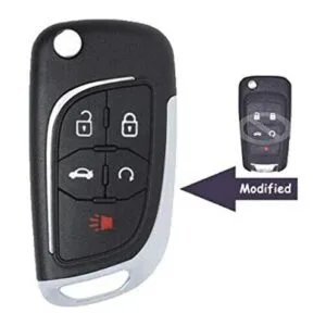 Keyecu Carcasa para llave con 5 botones y mando a_1