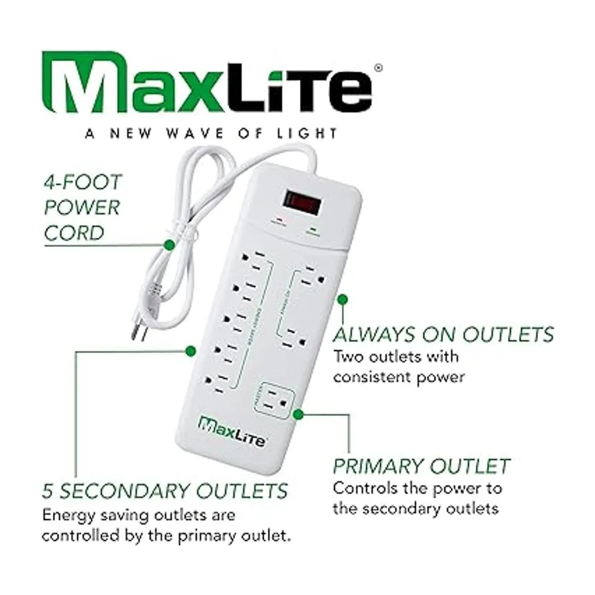 MaxLite Regleta de alimentación avanzada con 8_5