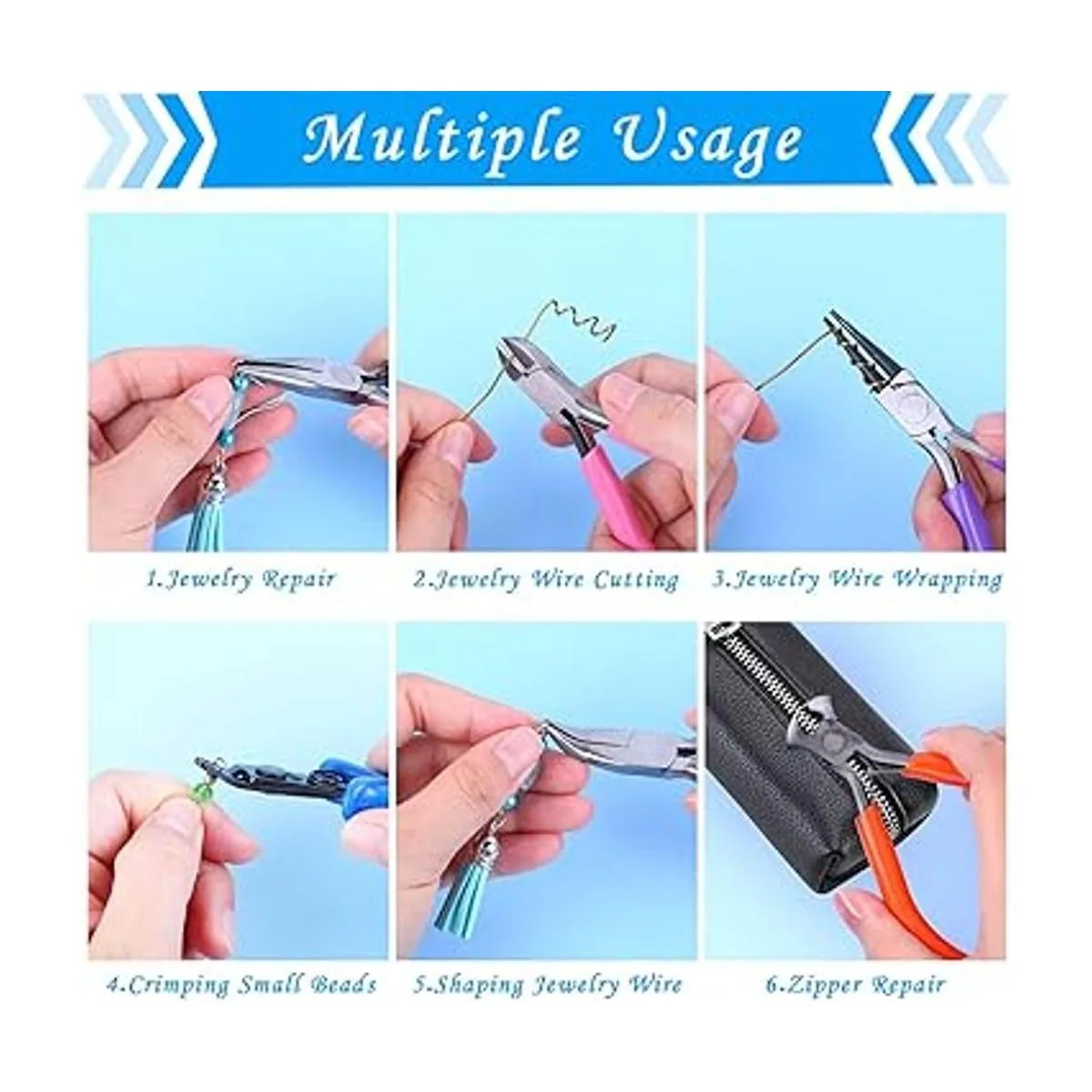 Acejoz Alicates de joyería kit de 6 herramientas para
