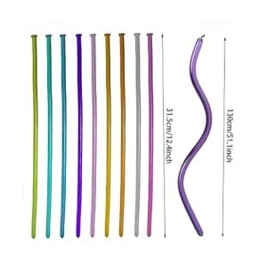 Kit de 100 globos metálicos de 260 globos largos con_4