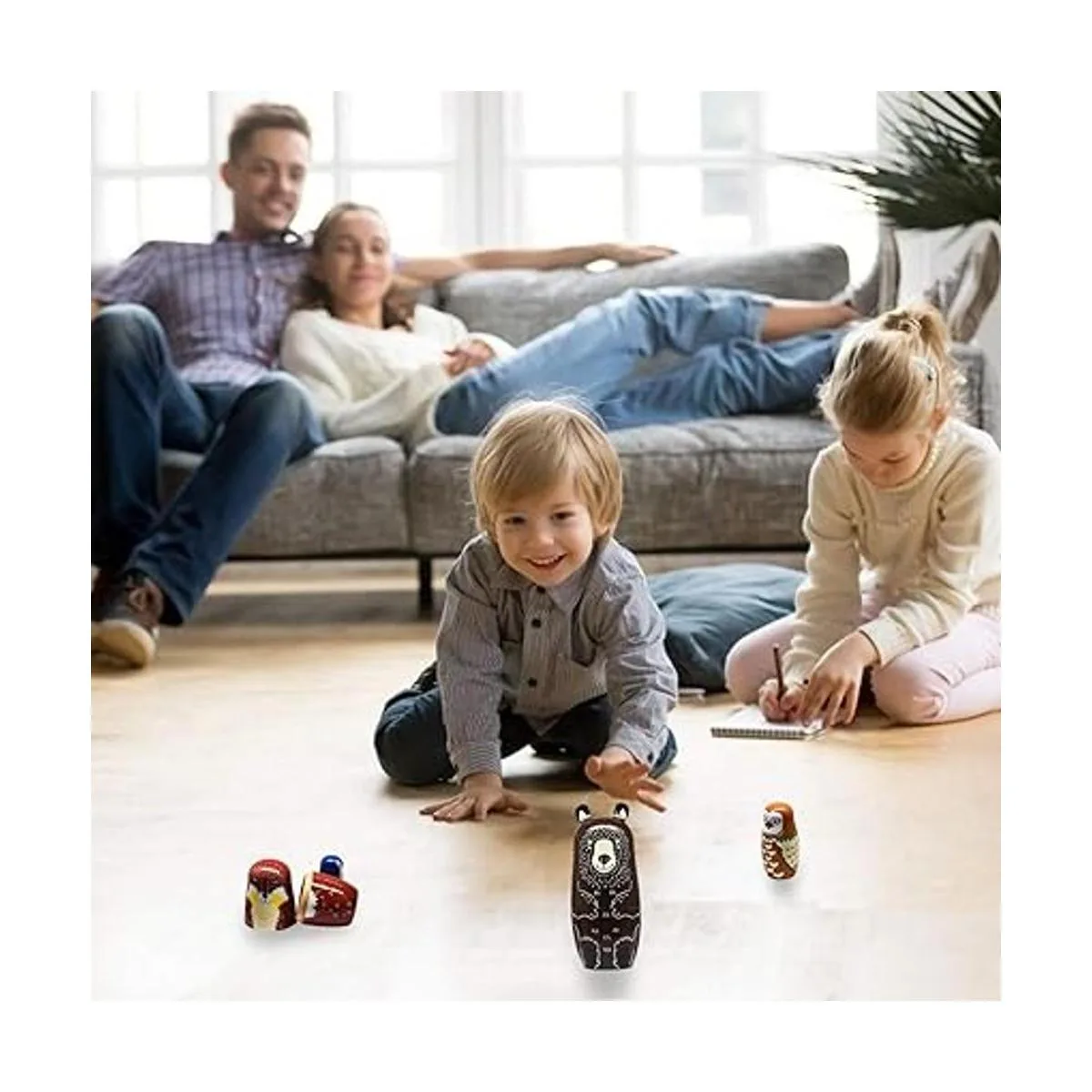 Muñecas rusas de anidación de oso muñecas matryoshka de_6