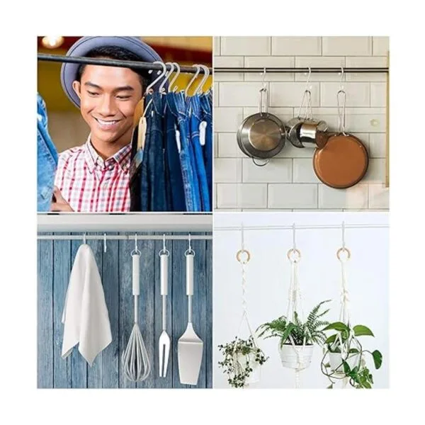 36 ganchos en forma de S para colgar en la cocina baño