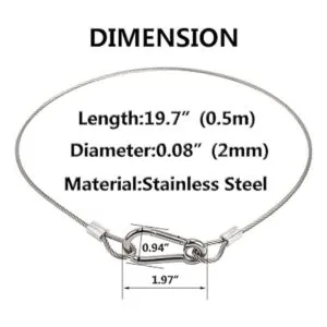 Ekunbuy Cable de seguridad de acero inoxidable cable de
