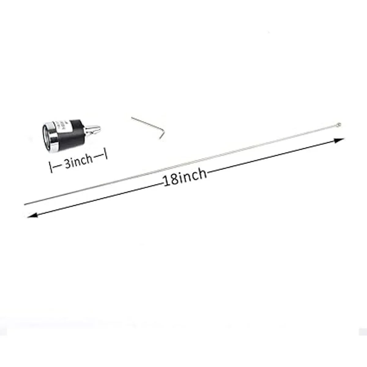 HYS Antena amateur NMO de doble banda de 20 pulgadas VHF_4