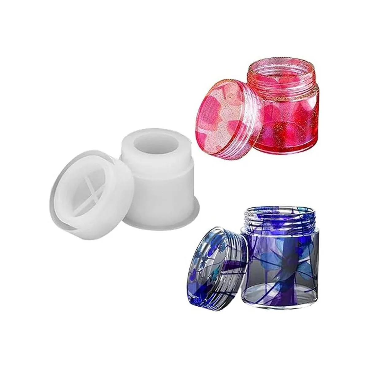 Moldes de resina de 4 estilos para hacer joyas tarros de_5