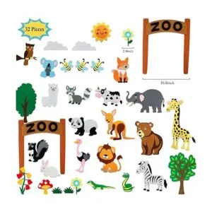 Craftstory Juego de tablas de fieltro de animales del_6