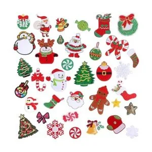 36 parches de Navidad para planchar bordados parches de_5