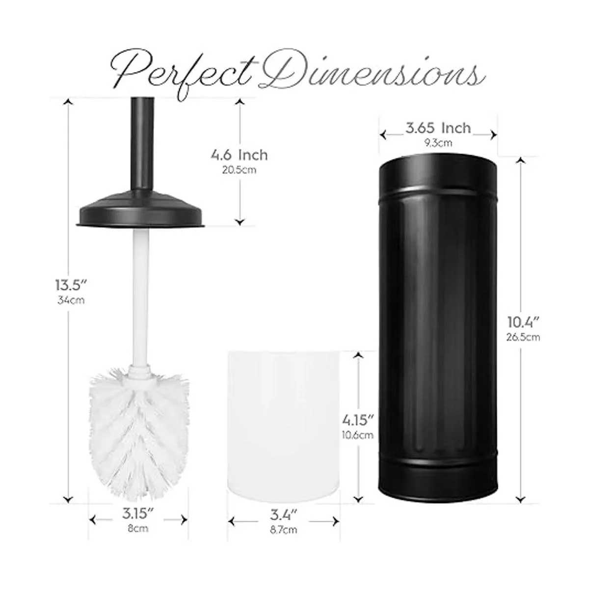 Juego de escobilla de inodoro con soporte diseño de