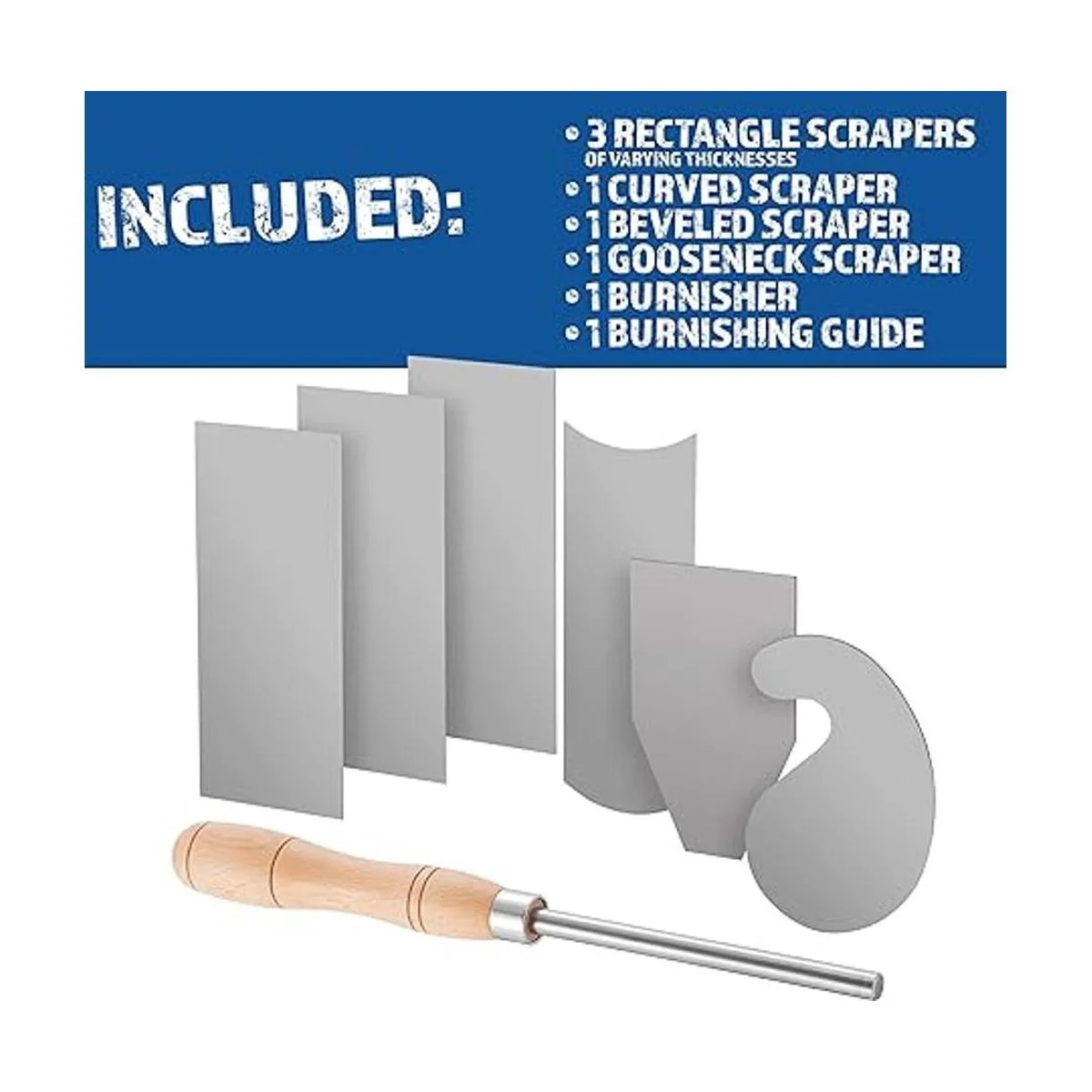 Fulton Raspador de bruñido con 6 piezas de raspador