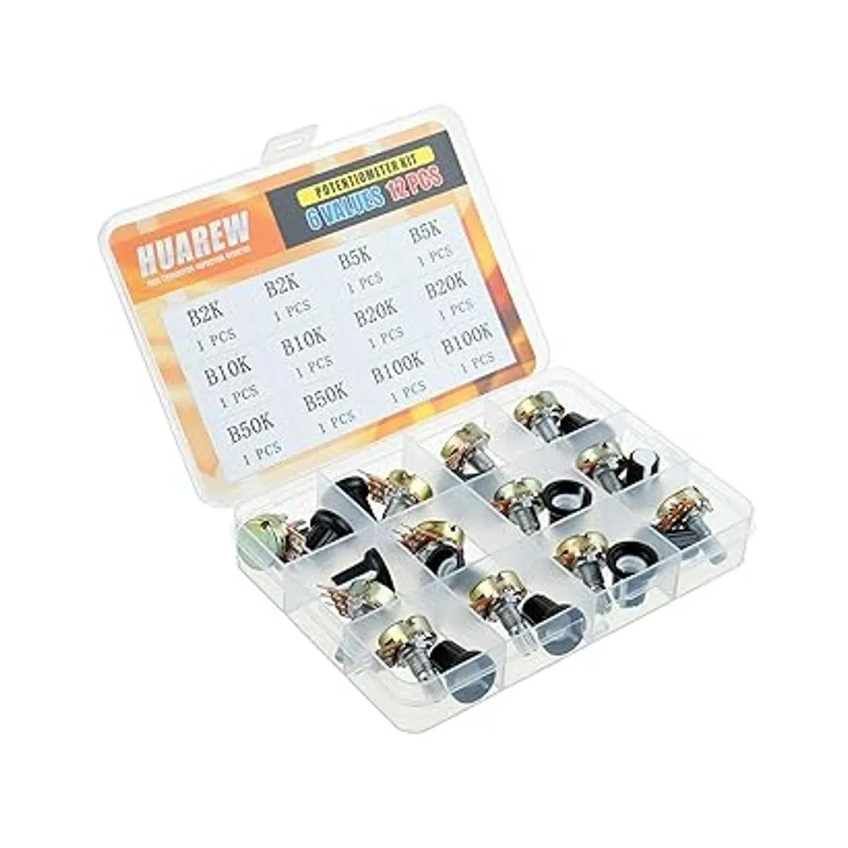 6 valores 12 piezas WH148 B2K B5K B10K B20K B50K B100K eje_2