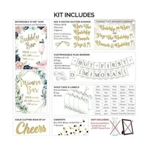 PRESTIGE Kit de decoración de bar de Mimosa decoración_2