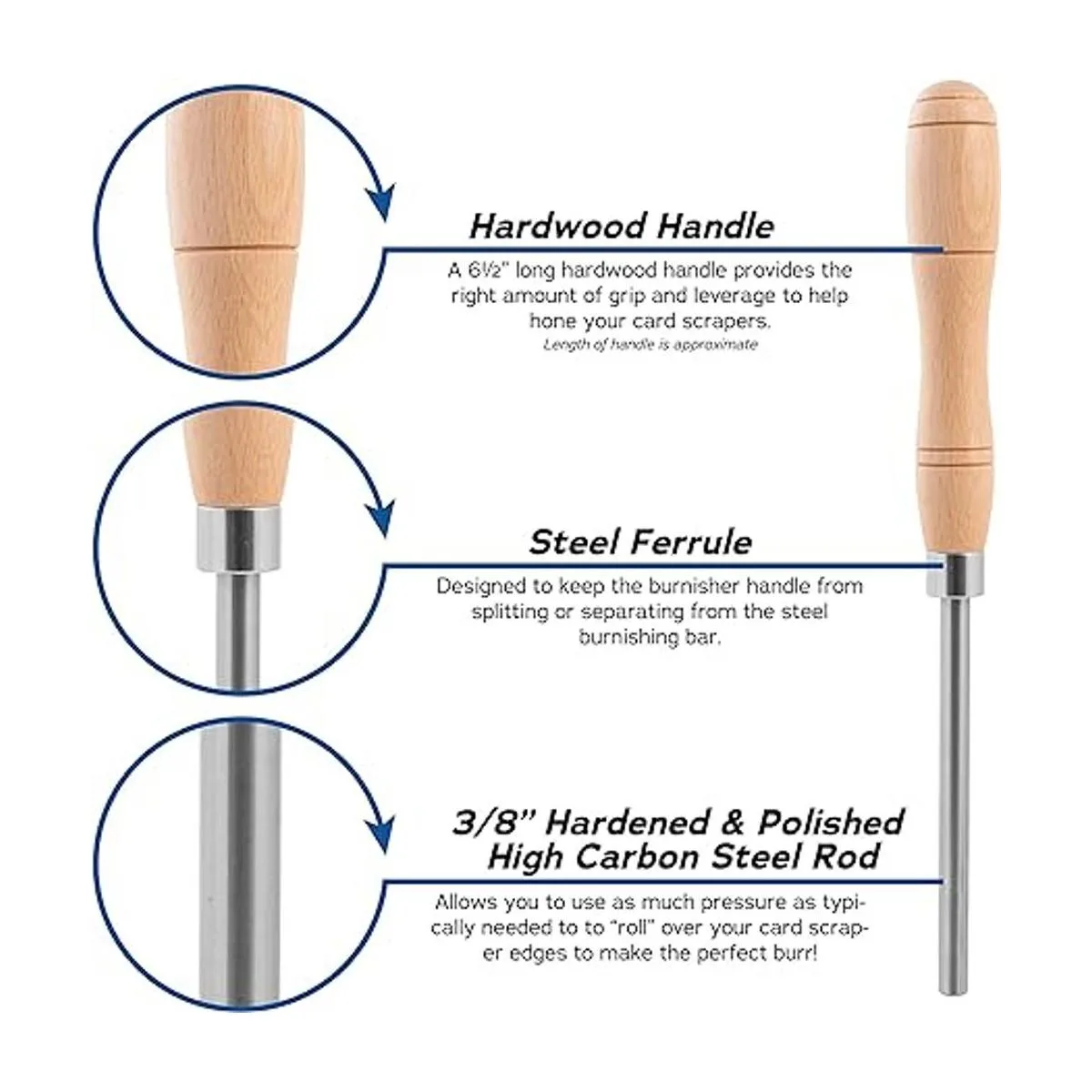 Fulton Raspador de bruñido con 6 piezas de raspador