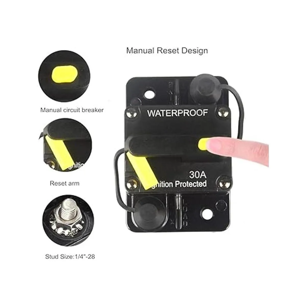 OUHL Disyuntor de 30 amperios fusible de reinicio manual_3
