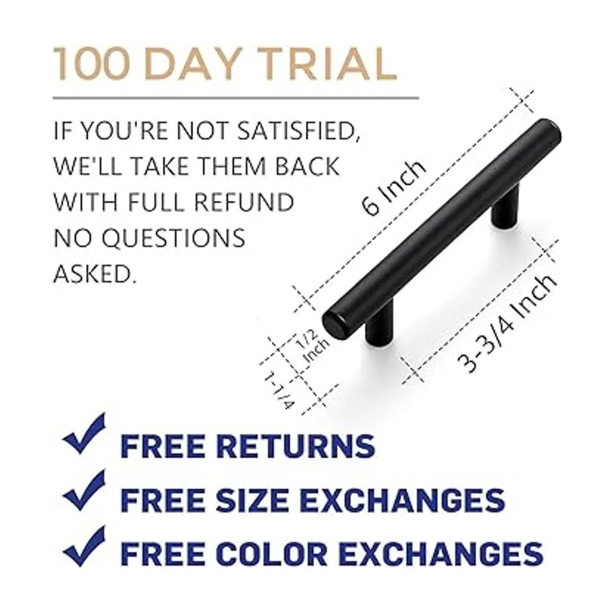 Ravinte Manijas de 6 pulgadas de acero inoxidable para_3