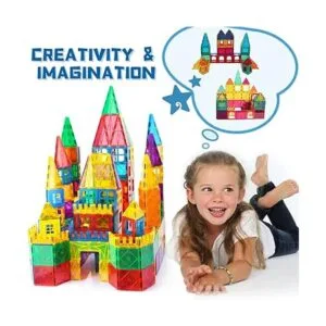 AFUNX 130 piezas de bloques magnéticos de construcción 3D_5