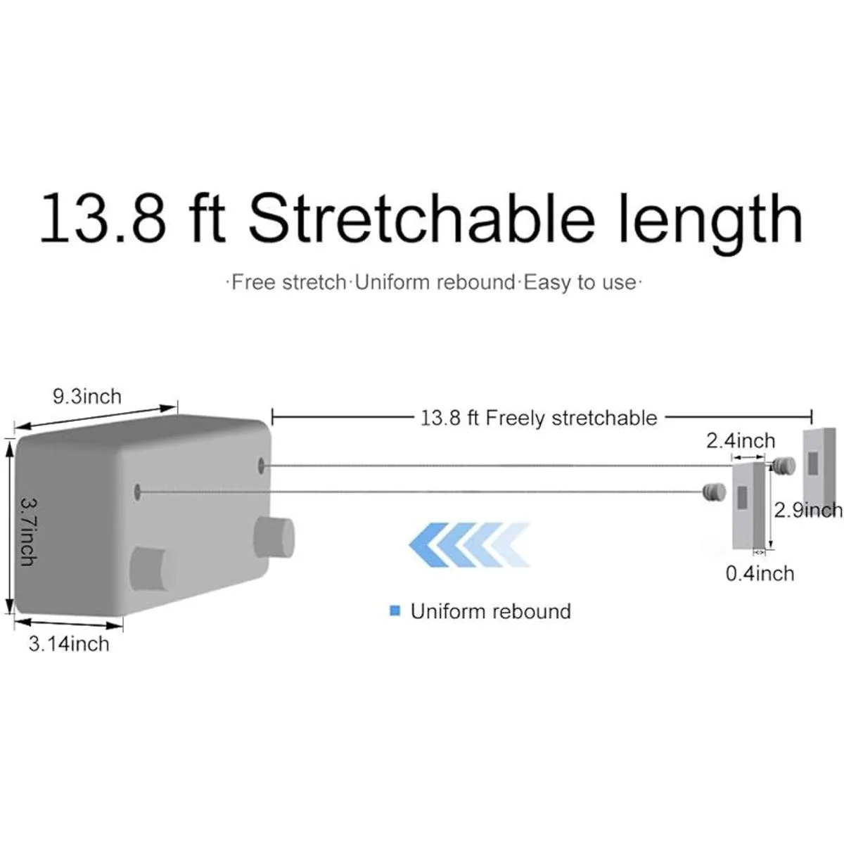 Danpoo Retractable Clothesline 13.8 Ft Stainless Steel_6