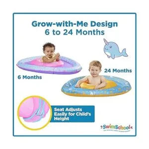 SwimSchool Lil Narwal Flotador de piscina para bebés con_3