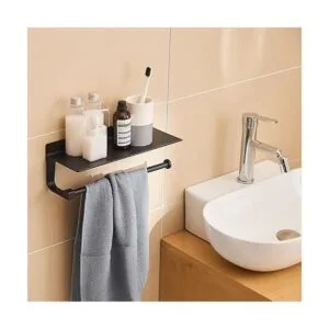 Danpoo Black Paper Towel Holder Wall Mount for Kitchen_6