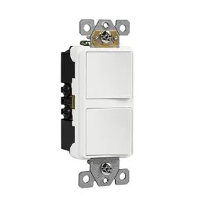 ENERLITES Interruptor decorativo de doble paleta tipo
