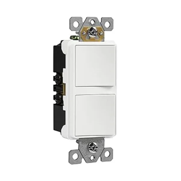 ENERLITES Interruptor decorativo de doble paleta tipo