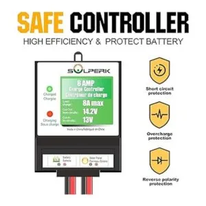 SOLPERK Kit de panel solar de 20 W 12 V cargador de_3