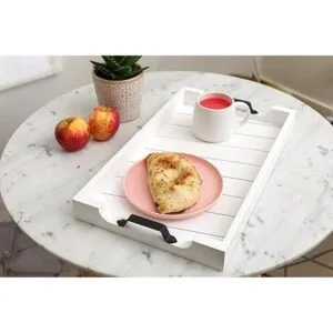 Bandeja grande decorativa de madera para mesa Bandeja