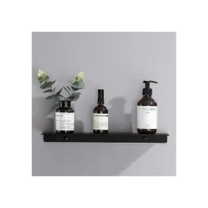 Danpoo Estante de pared de metal estante flotante negro_5