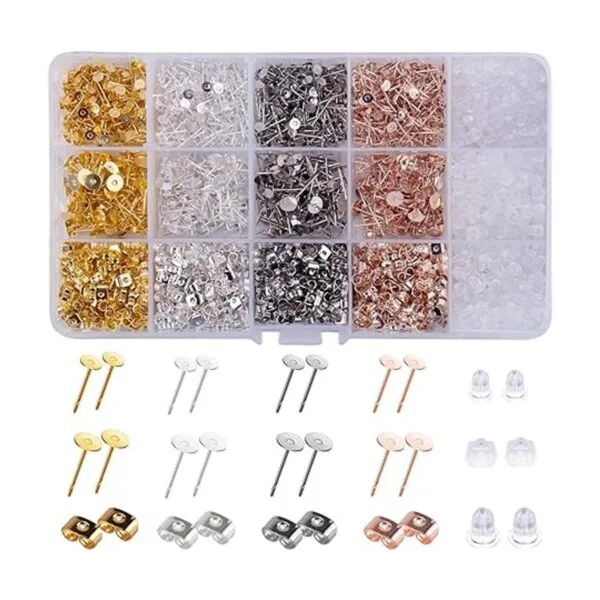 BQTQ 2600 piezas de suministros para hacer aretes con