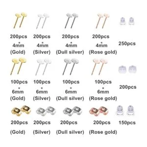 BQTQ 2600 piezas de suministros para hacer aretes con