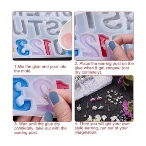 BQTQ 2600 piezas de suministros para hacer aretes con