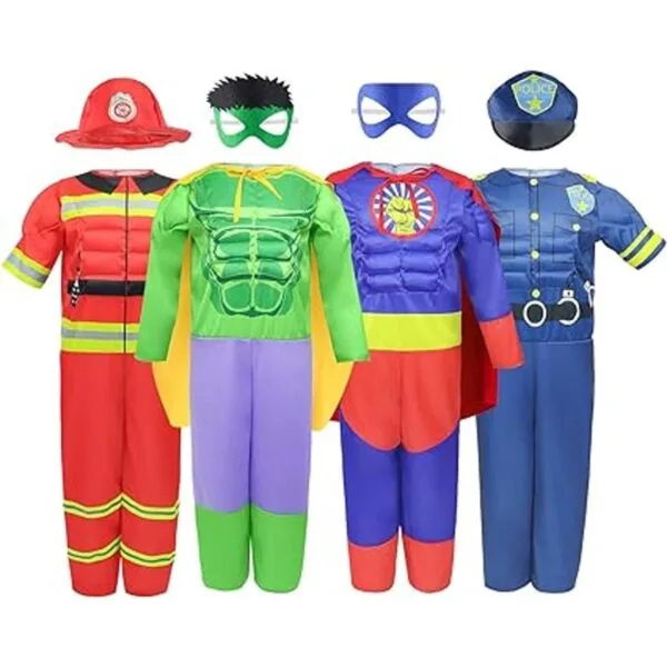 Teuevayl Disfraces musculosos de pecho para niños traje_5