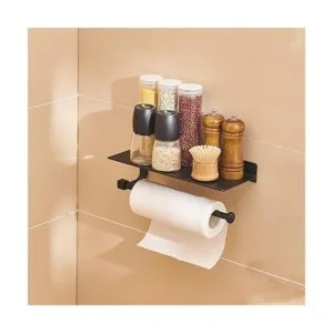 Danpoo Black Paper Towel Holder Wall Mount for Kitchen_5