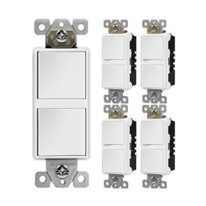 ENERLITES Interruptor decorativo de doble paleta tipo
