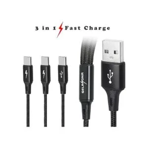 GELRHONR Cable divisor USB C cable de carga trenzado de_5