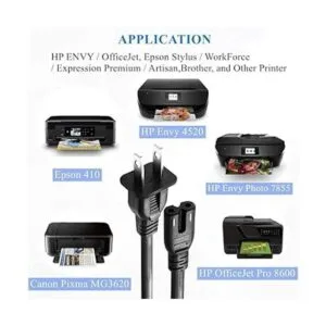 Cable de alimentación de CA para HP Envy 5055 4520 4500_5