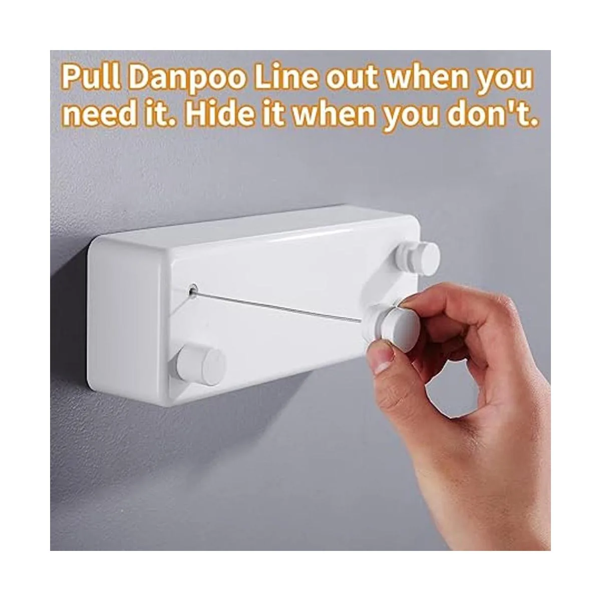 Danpoo Retractable Clothesline 13.8 Ft Stainless Steel_2