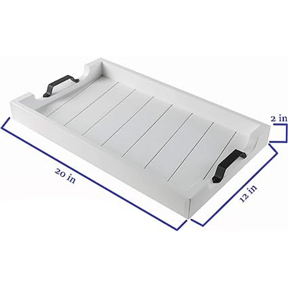 Bandeja grande decorativa de madera para mesa Bandeja