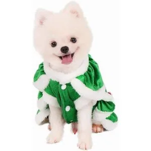 Filhome Disfraz de árbol de Navidad para perro gato