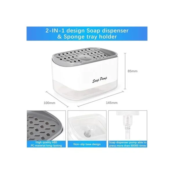 Kitchen Dish Soap Dispenser with Sponge Holder 2022_2
