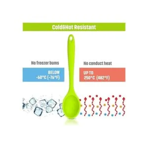 4 cucharas pequeñas de silicona multicolor antiadherentes