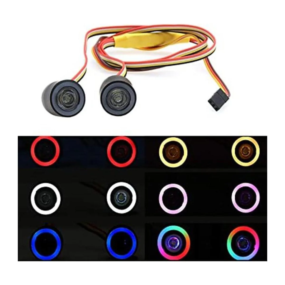 OGRC Kit de luces LED RC para faros delanteros ojos de_1