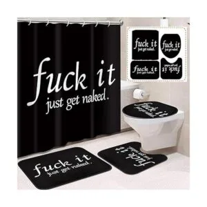 ArtSocket Juego de 4 cortinas de ducha divertidas con_2