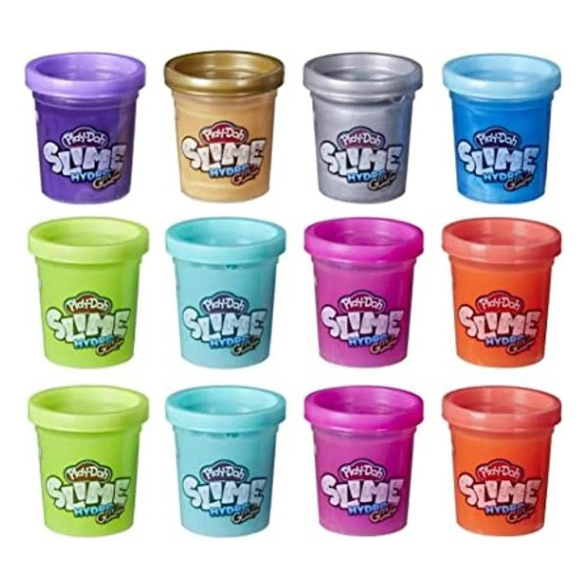 PlayDoh Slime HydroGlitz Paquete múltiple de 12 colores_1