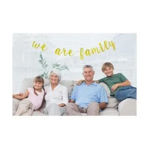 Bandera con purpurina dorada ideal para fiestas