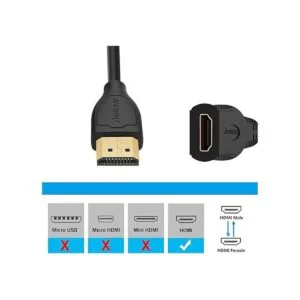 Cable de extensión HDMI 4K de 1 pie paquete de 2_4