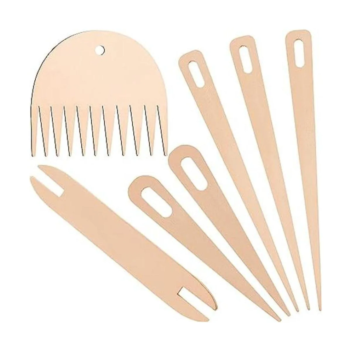 Juego de 7 piezas de madera para tejer a mano incluye 5